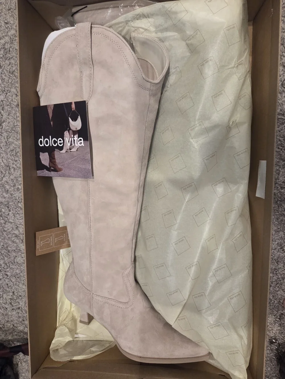 Dolce Vita Ariana Taupe Over-the-Knee Suede Boots